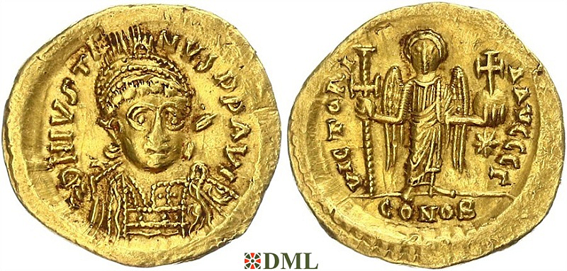 Солид, Византия, Justinian I (527-565), м.д. Constantinople