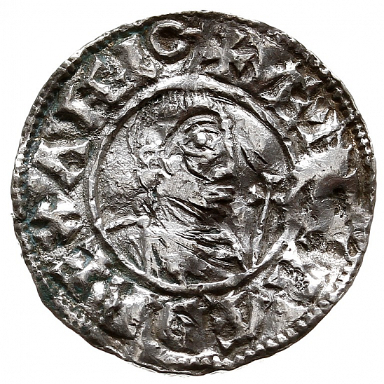 Денарий, Англия, Æthelred II (978-1016), м.д. Southampton, монетарий Isegel, North 769