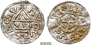 Денарий, Германия, Швабия, Liutolf (989-995), м.д. Augsburg, монетарий WI, Hahn 1976, 138a1