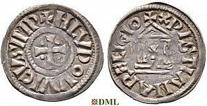 Денье, Каролинги, Louis le Pieux (814-840), Unknown mints, Depeyrot 1179
