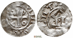 Денарий, Германия, Саксония, Нижняя Саксония, Otto III (983-1002), м.д. Goslar, type OAP