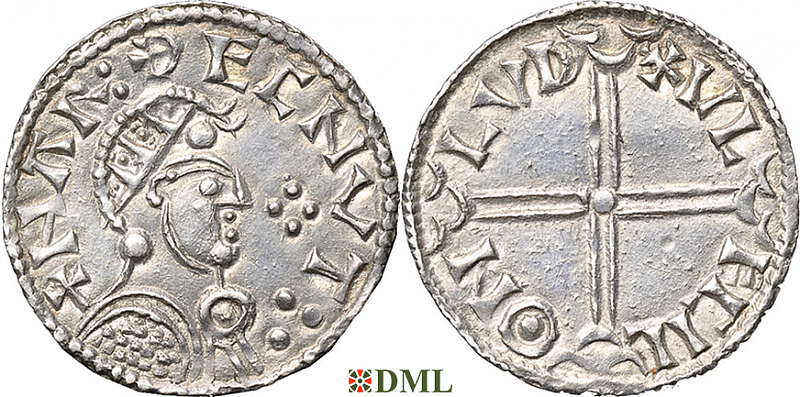 Денарий, Дания, Hardeknut (1035-1042), м.д. Lund, Hbg. 28