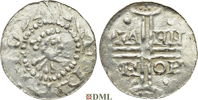 Денарий, Германия, Нижняя Лотарингия, Gf. Hermann (1020-1051), м.д. Emden, Dbg. 772
