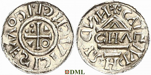 Денарий, Германия, Бавария, Heinrich II (1002-1024), м.д. Nabburg, монетарий CHA, Hahn 1976, 76a1