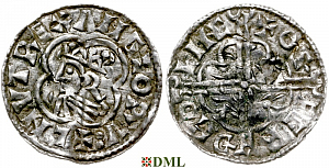 Денарий, Англия, Cnut (1016-1035), м.д. Lincoln, монетарий Osferth, North 781