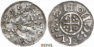 Денарий, Германия, Бавария, Heinrich II (1002-1024), м.д. Regensburg, монетарий ECCHO, Hahn 1976, 29b3.8