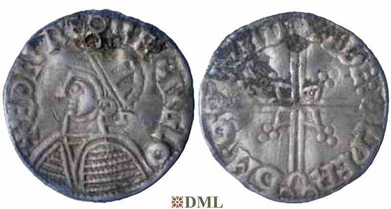 Денарий, Англия, Æthelred II (978-1016), м.д. London, монетарий Æthelweald, North 775