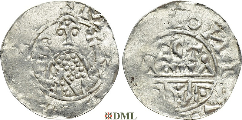 Денарий, Германия, Нижняя Лотарингия, B. Wilhelm (1054-1076), м.д. Utrecht, Ilisch 2000, 10.10