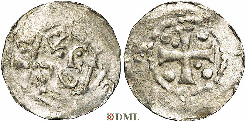 Денарий, Германия, Нижняя Лотарингия, Anonymous bishop, м.д. Zaltbommel, Ilisch 2000, 4.14