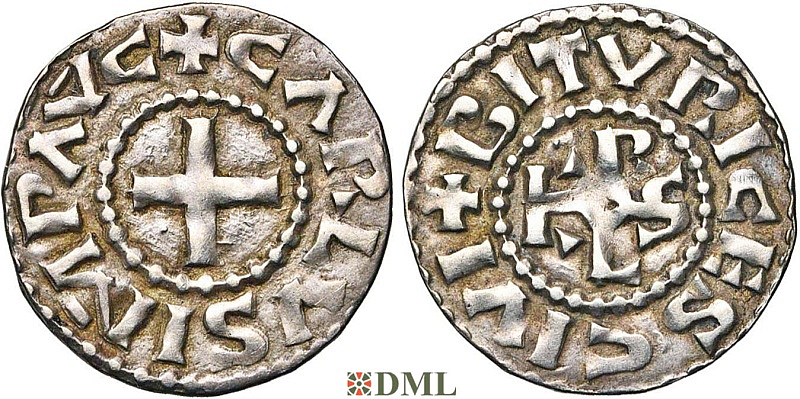 Денье, Каролинги, Charles le Chauve (840-877), м.д. Bourges, Depeyrot 198