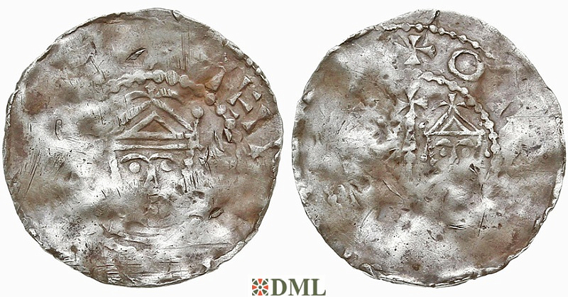 Денарий, Германия, Франкония, Heinrich III (1039-1056), м.д. Speyer, Dbg. 1637