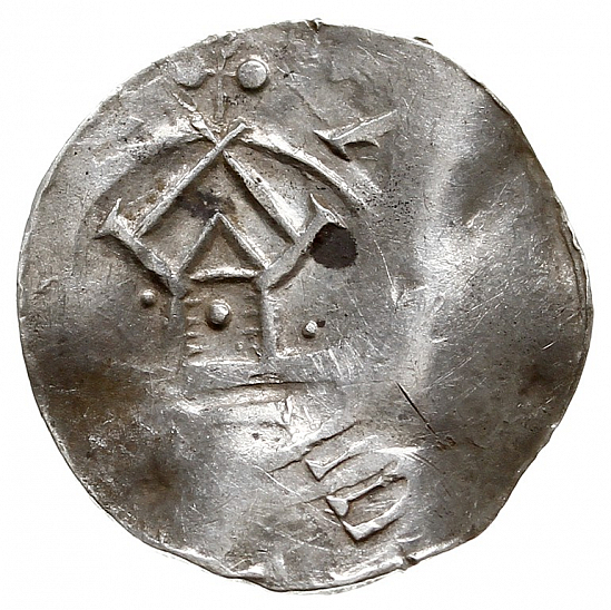 Денарий, Германия, Саксония, Нижняя Саксония, Otto III (983-1002), м.д. Goslar, type OAP