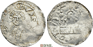 Денарий, Германия, Франкония, Konrad I (1056-1060), м.д. Speyer, Dbg. 839