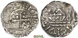 Денарий, Германия, Бавария, Heinrich II (955-976), м.д. Regensburg, монетарий WO, Hahn 1976, 15k4