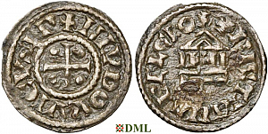 Обол, Каролинги, Louis le Pieux (814-840), Unknown mints, Depeyrot 1180