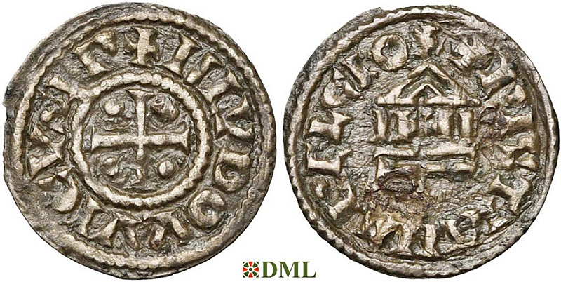 Обол, Каролинги, Louis le Pieux (814-840), Unknown mints, Depeyrot 1180