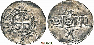 Денарий, Германия, Нижняя Лотарингия, Anonymous bishop, м.д. регион Meuse