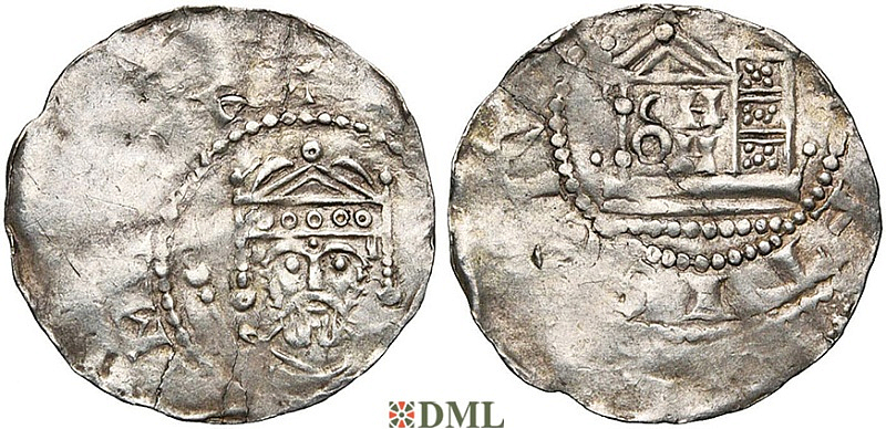 Денарий, Германия, Франкония, K. Heinrich III (1046-1056), м.д. Speyer. Dbg. 832