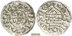 Денарий, Германия, Бавария, Heinrich II (1002-1024), м.д. Salzburg, монетарий CEZO, Hahn 1976, 89a2