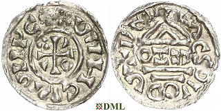 Денарий, Германия, Бавария, Heinrich II (1002-1024), м.д. Salzburg, монетарий CEZO, Hahn 1976, 89a2