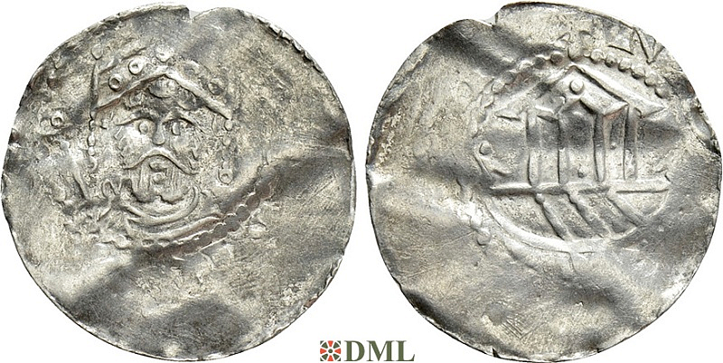 Денарий, Германия, Франкония, Kg. Heinrich III (1039-1046), м.д. Speyer, Dbg. 830