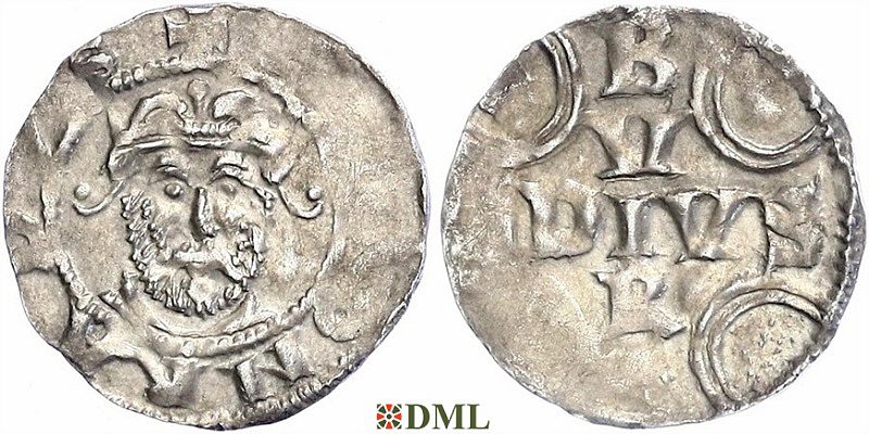 Денарий, Германия, Нижняя Лотарингия, Konrad II (1024-1039), м.д. Duisburg, Dbg. 311