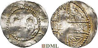 Денарий, Германия, Верхняя Лотарингия, Thierry I (984-1026), м.д. Andernach, Dbg. 436