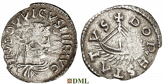 Денье, Каролинги, Louis le Pieux (814-840), м.д. Dorestad, Depeyrot 413