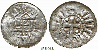 Денарий, Германия, Саксония, Anonymous bishop, Sachesnpfennig, Kilger 2000, KN 1