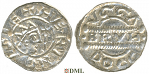 Денарий, Германия, Нижняя Лотарингия, Bruno III (1050-1057), м.д. Dokkum, Ilisch 2000, 21.19