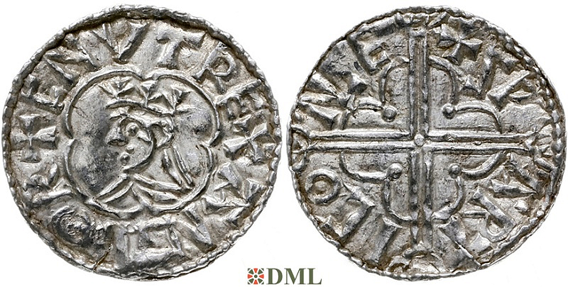 Денарий, Англия, Cnut (1016-1035), м.д. York, монетарий Swartinc, North 781