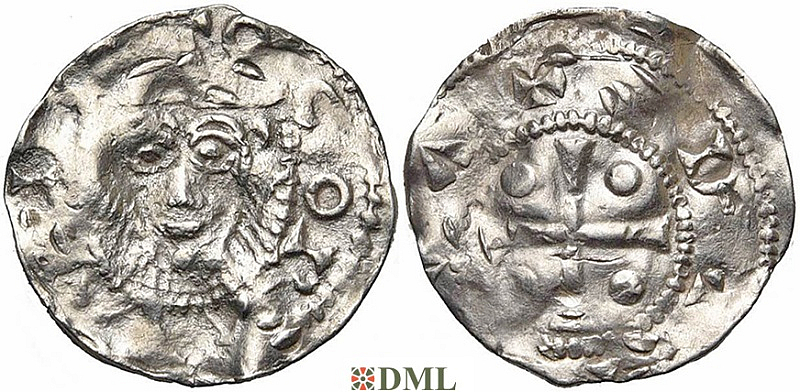 Денарий, Германия, Нижняя Лотарингия, Konrad II (1024-1039), м.д. Deventer, Ilisch 2000, 1.11