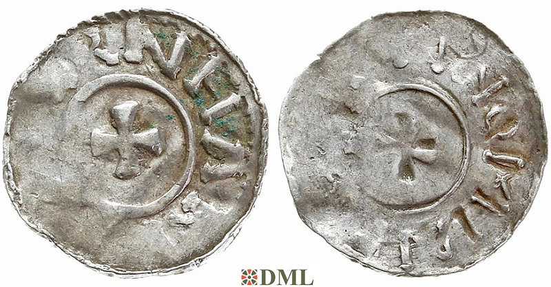 Денарий, Германия, Саксония, Bernard II (1011-1059), м.д. Luneburg, Dbg 587