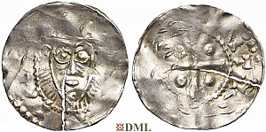 Денарий, Германия, Нижняя Лотарингия, Konrad II (1024-1039), м.д. Deventer, Ilisch 2000, 1.11