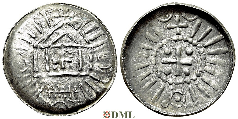 Денарий, Германия, Саксония, Anonymous bishop, м.д. Sachsen (unknown mints), Kilger 2000, KN 1