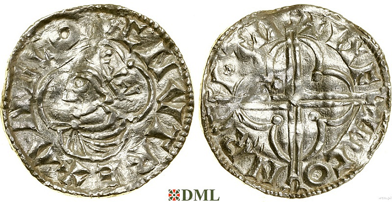 Денарий, Англия, Cnut (1016-1035), м.д. Hereford, монетарий Lifinc, North 781