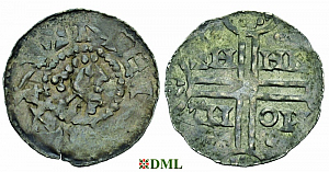 Денарий, Германия, Нижняя Лотарингия, Hermann (1020-1051), м.д. Emden, Dbg. 773