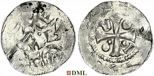 Денарий, Германия, Саксония, Anonymous bishop, м.д. Bardowick, Dbg. 1292