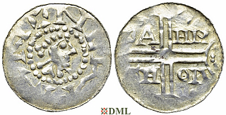 Денарий, Германия, Нижняя Лотарингия, Hermann (1020-1051), м.д. Emden