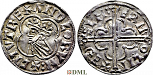 Денарий, Англия, Cnut (1016-1035), м.д. Lincoln, монетарий Æthelmær, North 781
