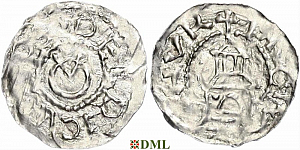 Денарий, Германия, Швабия, Ulrich I (1002-1026), м.д. Chur, Dbg. 984