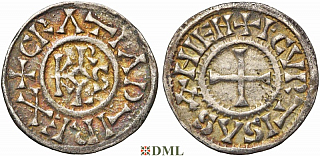 Денарий, Каролинги, Charles le Chauve (840-877) ou Charles le Simple (897-922)