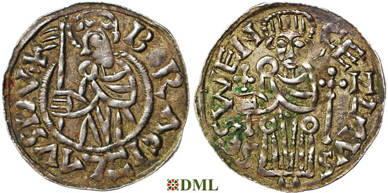 Денарий, Чехия, Богемия, Břetislav I (1034-1055), Šmerda 1996, 150