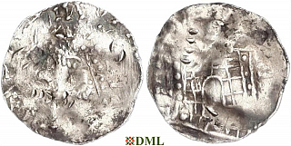 Денарий, Германия, Верхняя Лотарингия, Heinrich II (1002-1024), м.д. Trier, Dbg. 462