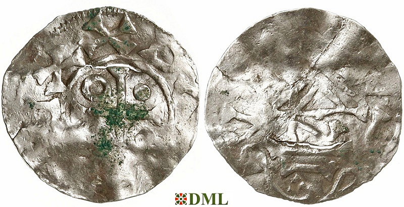 Денарий, Чехия, Boleslav II (972/973-999), м.д. Prague, Šmerda 1996, 12d