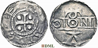 Денарий, Германия, Нижняя Лотарингия, Anonymous bishop, м.д. регион Meuse