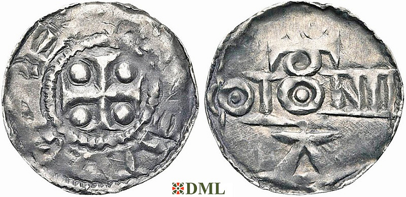 Денарий, Германия, Нижняя Лотарингия, Anonymous bishop, м.д. регион Meuse