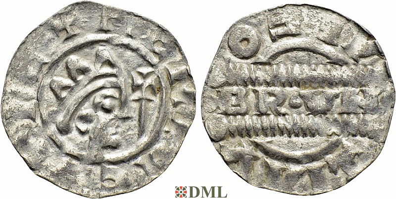 Денарий, Германия, Нижняя Лотарингия, Bruno III (1050-1057), м.д. Leeuwarden, Ilisch 2000, 21.14