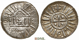 Денарий, Германия, Саксония, Anonymous bishop, Sachesnpfennig, Kilger 2000, KN 1