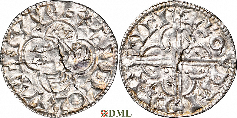 Денарий, Англия, Cnut (1016-1035), м.д. London, монетарий Godric, North 781